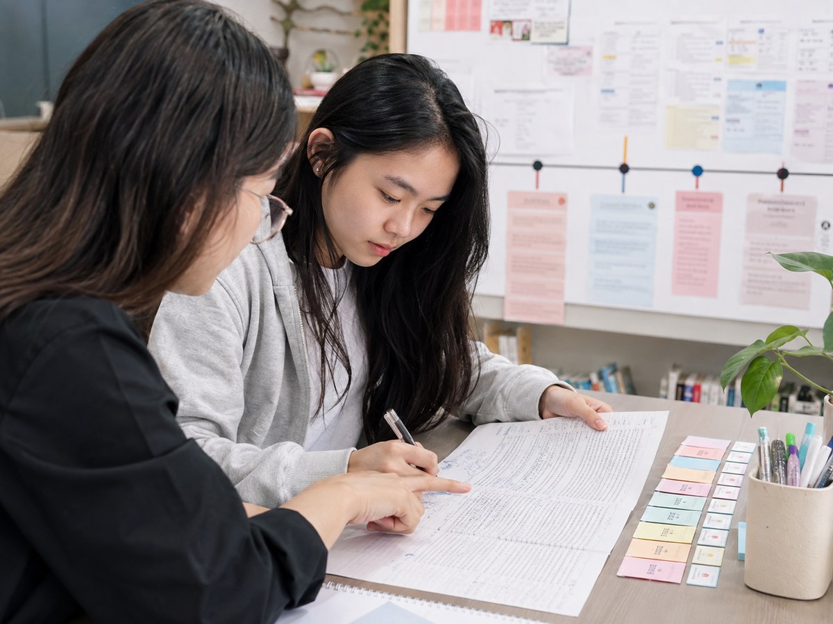 Không gian tiếp nhận hồ sơ và phỏng vấn học thuật tại Rainbow Edu